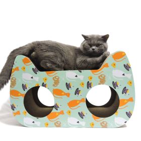 Cat Scratching Posts Cat Scratch Pad Cat Scratcher with Catnip Cat Toy Scratch Board Lounge Corrugated Cardboard with Natural Catnip Bell Ball To