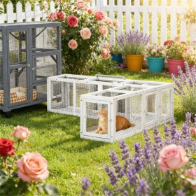 Outdoor cat tunnel, customizable design, cat cage, cat nest, white
