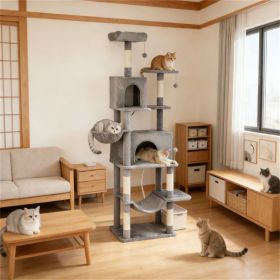 Multi layer cat climbing frame, cat tree, dark gray