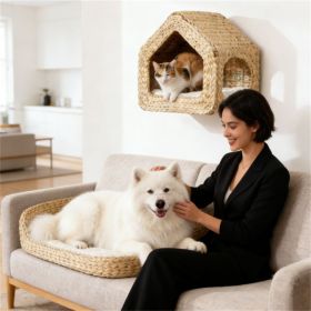 Wall mounted cat house, cat furniture, cat wall frame, natural