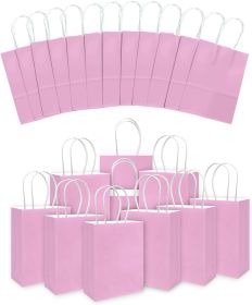30PCS Medium Gift Bag with Handles Bulk 11"x5"x8" Gift Bags Pink Purple Bags Multiple Uses (Medium Size)