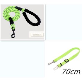 Reflective Dog Leash Nylon Pet Dog Leash Rope For Small Medium Large Dogs Walking Training Pet Suppiles (Option: Green set)