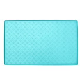 Spot Pet Mat, Waterproof And Easy To Clean Silicone Dog Mat, Cat Mat, Square Pet Placemat, Pet Supplies (Option: Green-Small)
