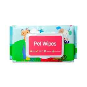 Dog And Cat Wet Wipes, Fragrance Free, Plant.based  SKIP THE BATH Gentle Cleansing AndDeodorizing,Hypoallergenic, Wipes For PawsEars, Fur, Eye Du (Option: 4PCS)
