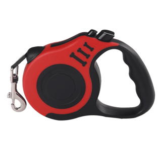 16.5FT Automatic Retractable Dog Leash Pet Collar Automatic Walking Lead Free US (Color: Red)