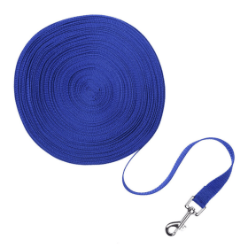 Dog Leash Long Obedience Recall Foot Feet Training Lead 6/15/23/33/50/100 FT (Color: Blue, Length: 33 FT)